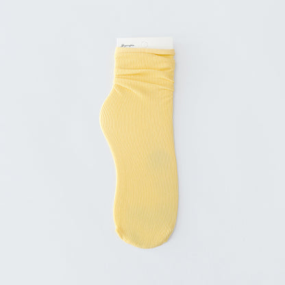 Solid Color Loose Crew Socks - Quaworth