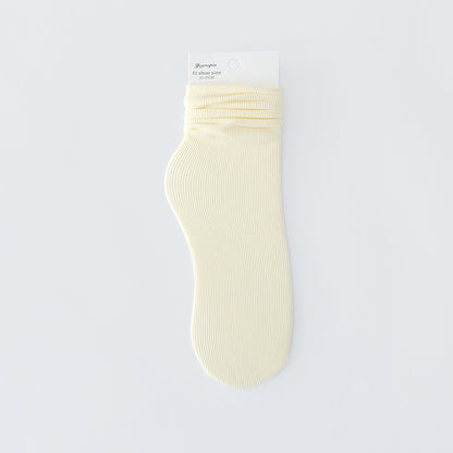 Solid Color Loose Crew Socks - Quaworth