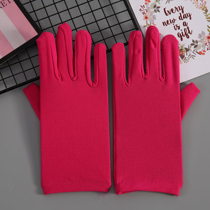 Milk Fiber Solid Color Wrist Gloves - Quaworth