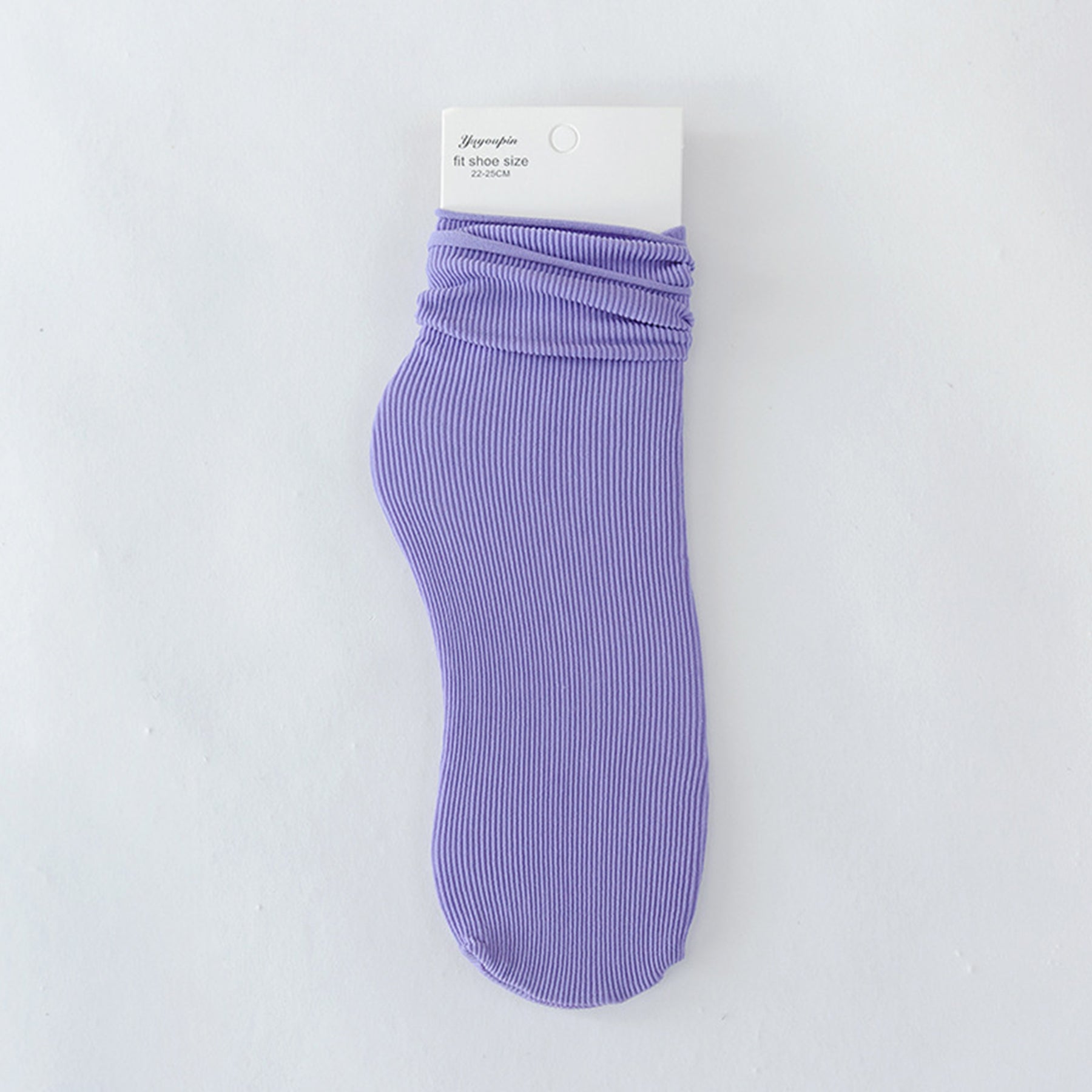 Solid Color Loose Crew Socks - Quaworth